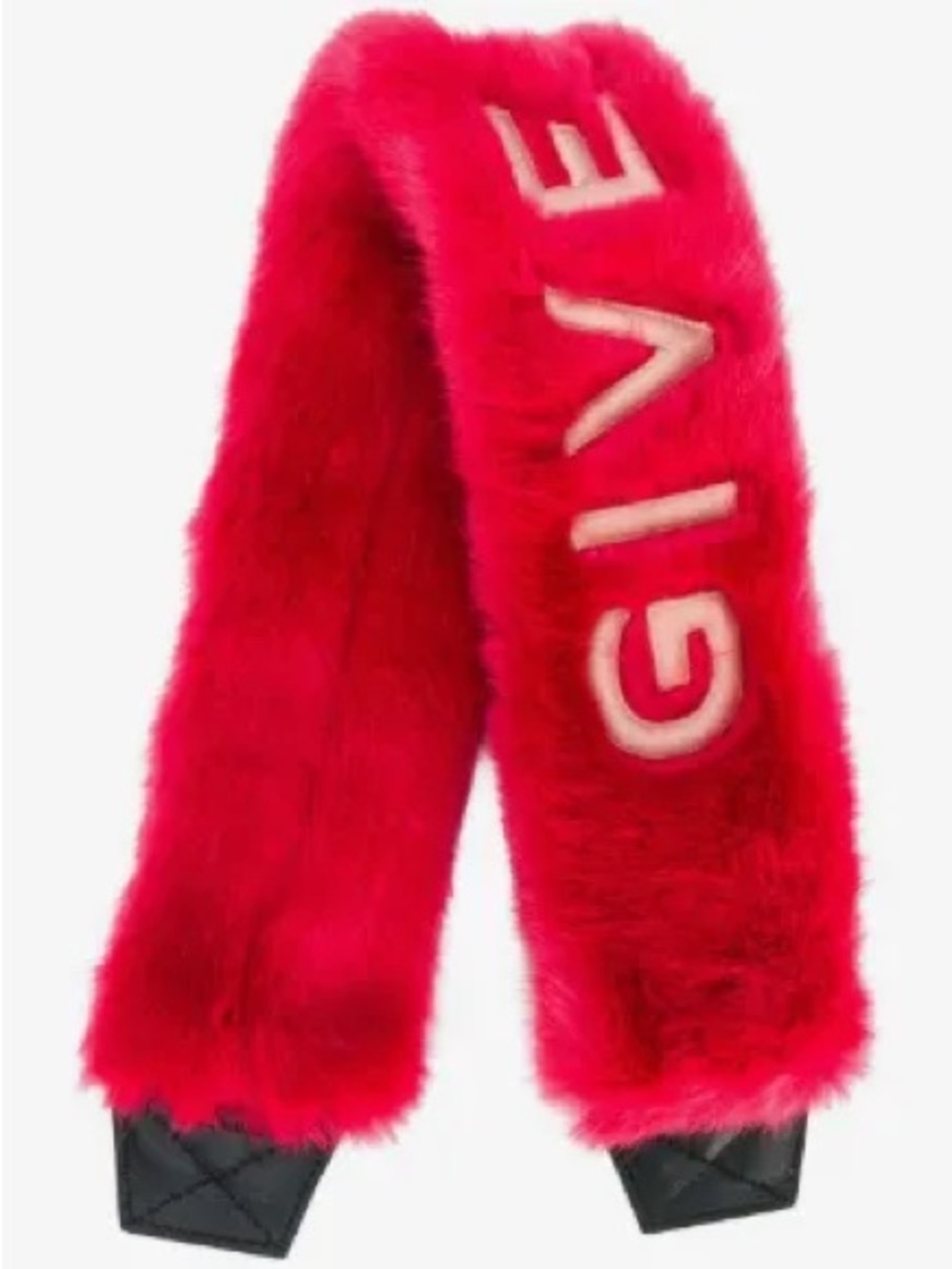 Givenchy Hot Pink/Red  Faux Fur Purse Strap Cover